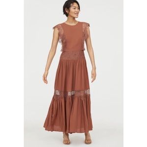 NWT Long Lace Lyocell-Blend Dress